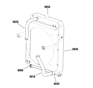 Engine Group - Radiator Diagram and Parts List for 080084-00  Briggs and Stratton Generator